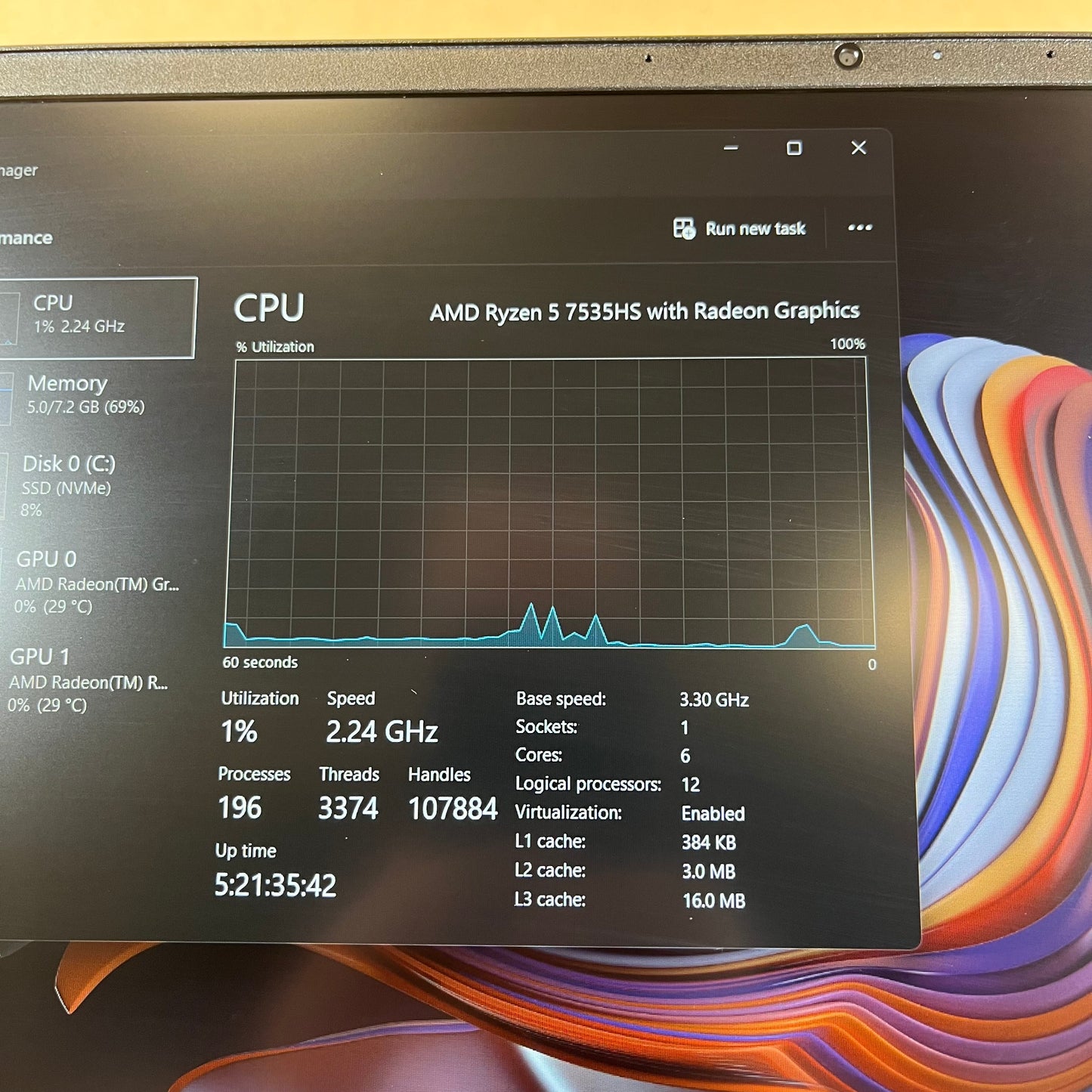 HP Victus 15-fb2063dx 15.6" AMD Ryzen 5 7535HS 3.3GHz 8GB RAM 512GB SSD RX 6550