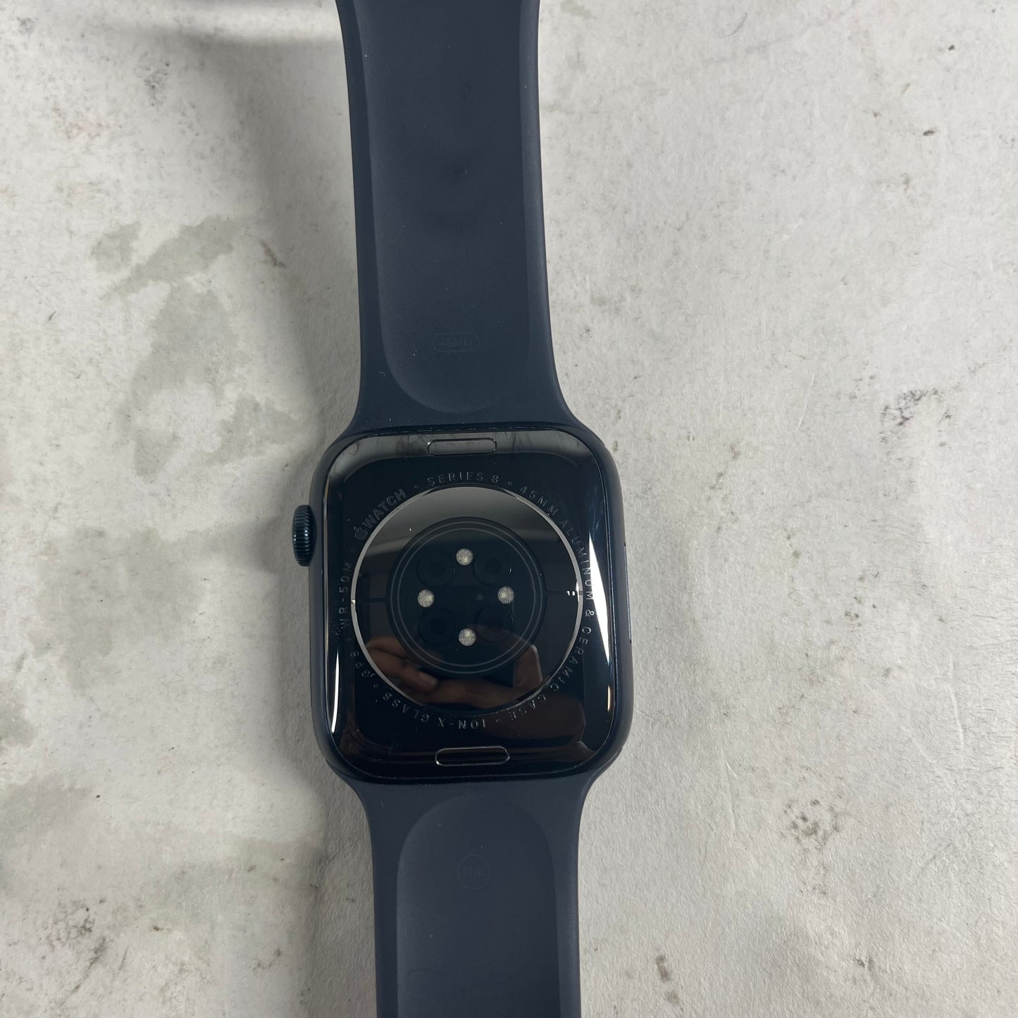 GPS Only Apple Watch Series 8 45MM Black Aluminum Black Sport Band MNUL3LL/A