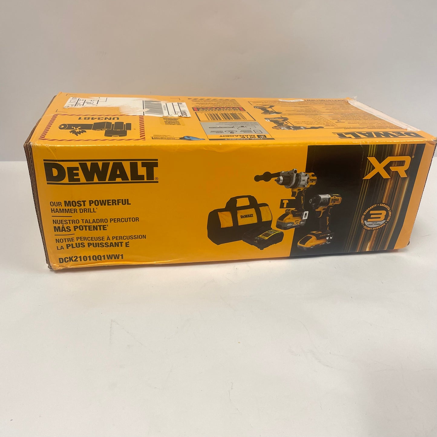 New DeWalt DCK2101QQ1WW1 20V MAX Hammer Drill/Impact Driver Combo Kit