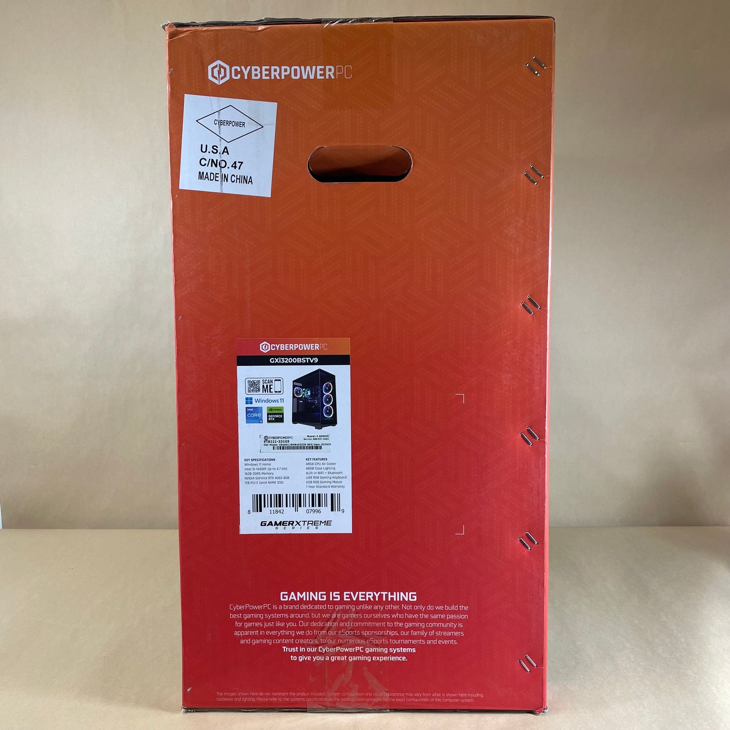 New CyberPower C-Series i5-14400F 4.70GHz 16GB RAM 1TB SSD GeForce RTX 4060