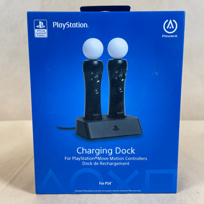 New PowerA Charging Dock For Playstation Move Motion Controllers Black PS4