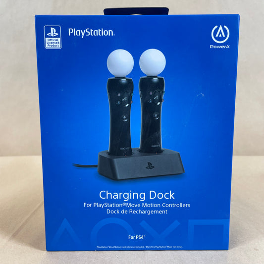 New PowerA Charging Dock For Playstation Move Motion Controllers Black PS4