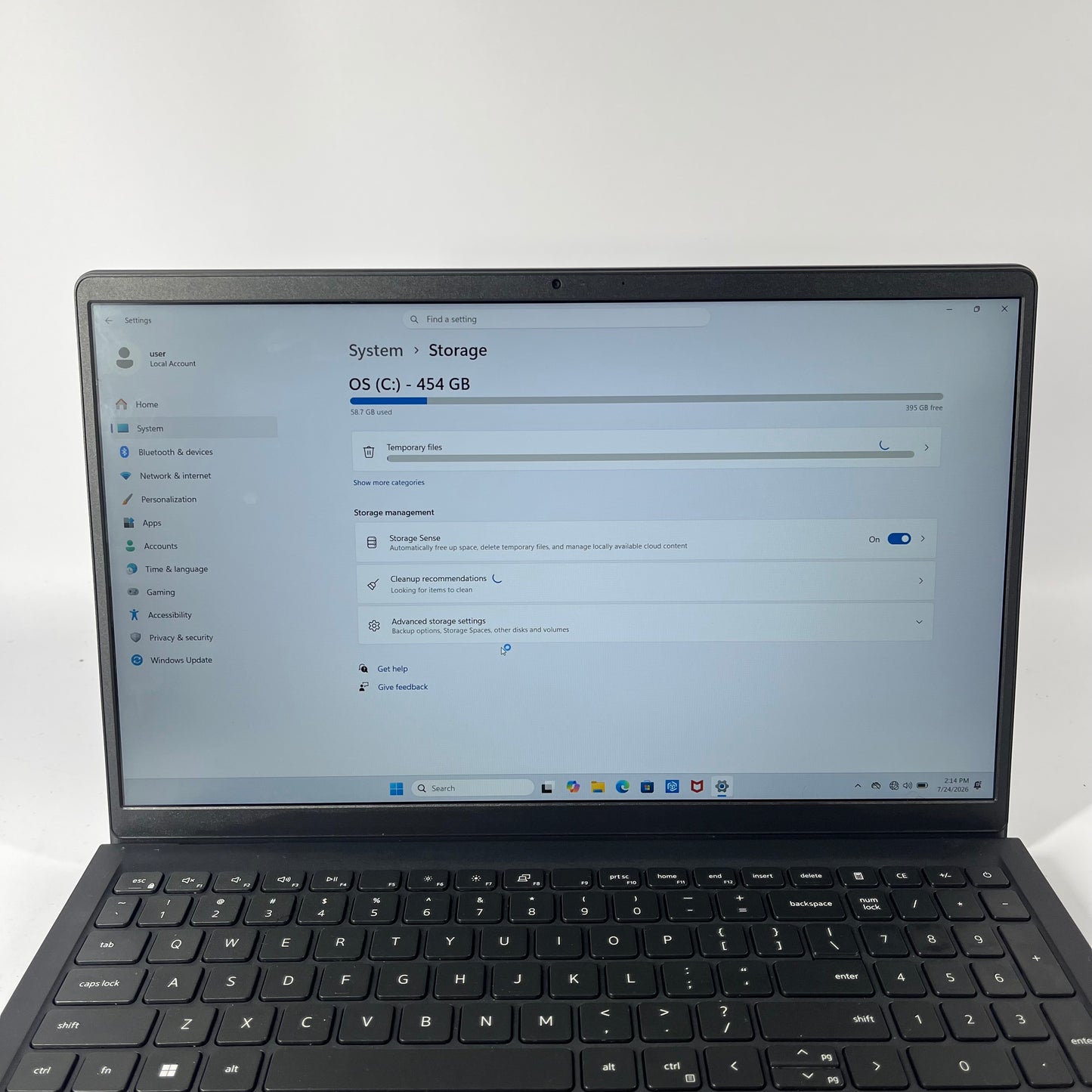 Dell 15 DC15250 15.6" Core 3 100U 1.2GHz 8GB RAM 500GB SSD