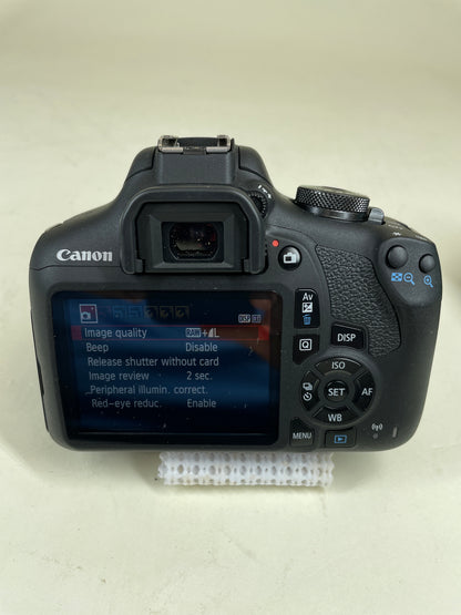 Canon EOS Rebel T7 24.1MP Digital SLR DSLR Camera 3633 Shutter Count