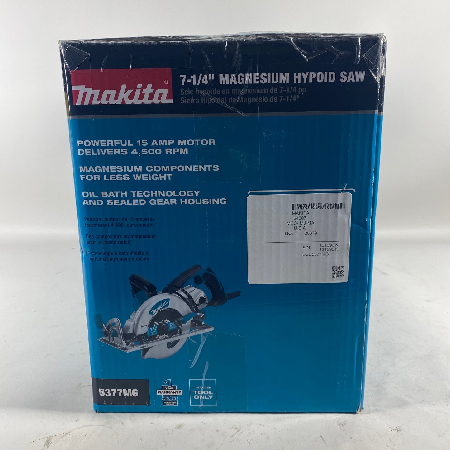 New Makita 5377MG 120V 7-1/4" Magnesium Hypoid Saw