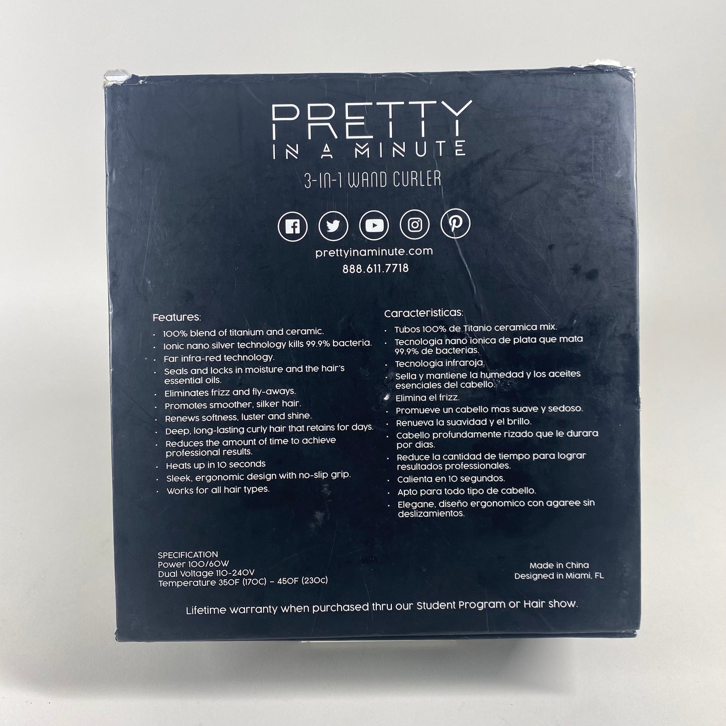 New Pretty in A Minute 3 in 1 Wand Curler P1003