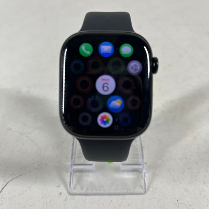 GPS Only Apple Watch Series 11 46MM Jet Black Aluminum Black Sport Band MEUX4LW