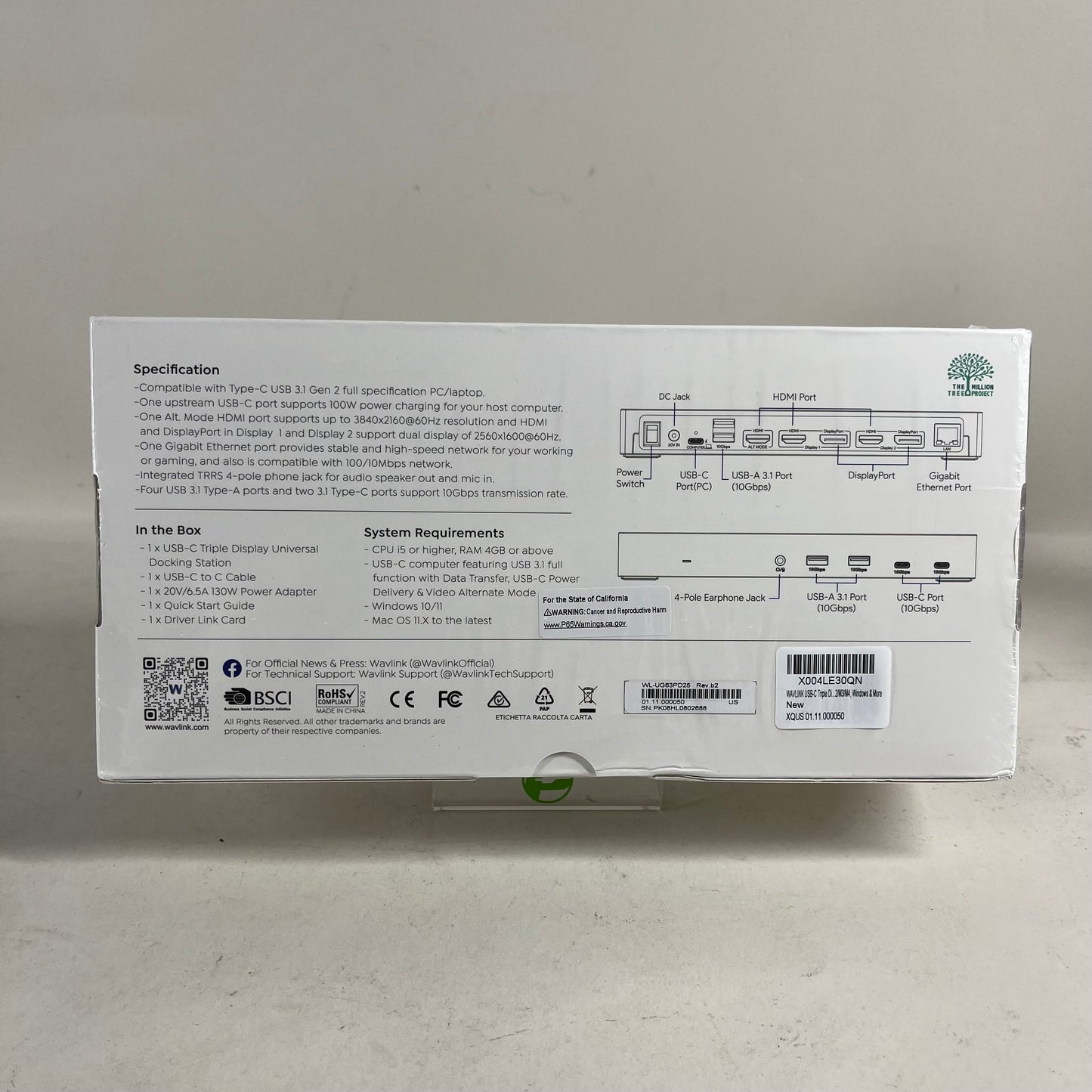 New WAVLINK WL-UG63PD25 Docking Station