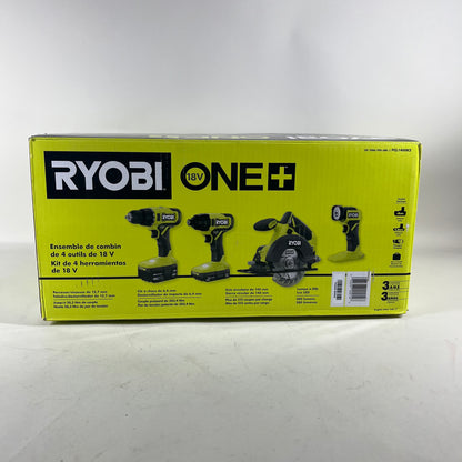 New Ryobi PCL1400K2 18V 4-Tool Combo Kit