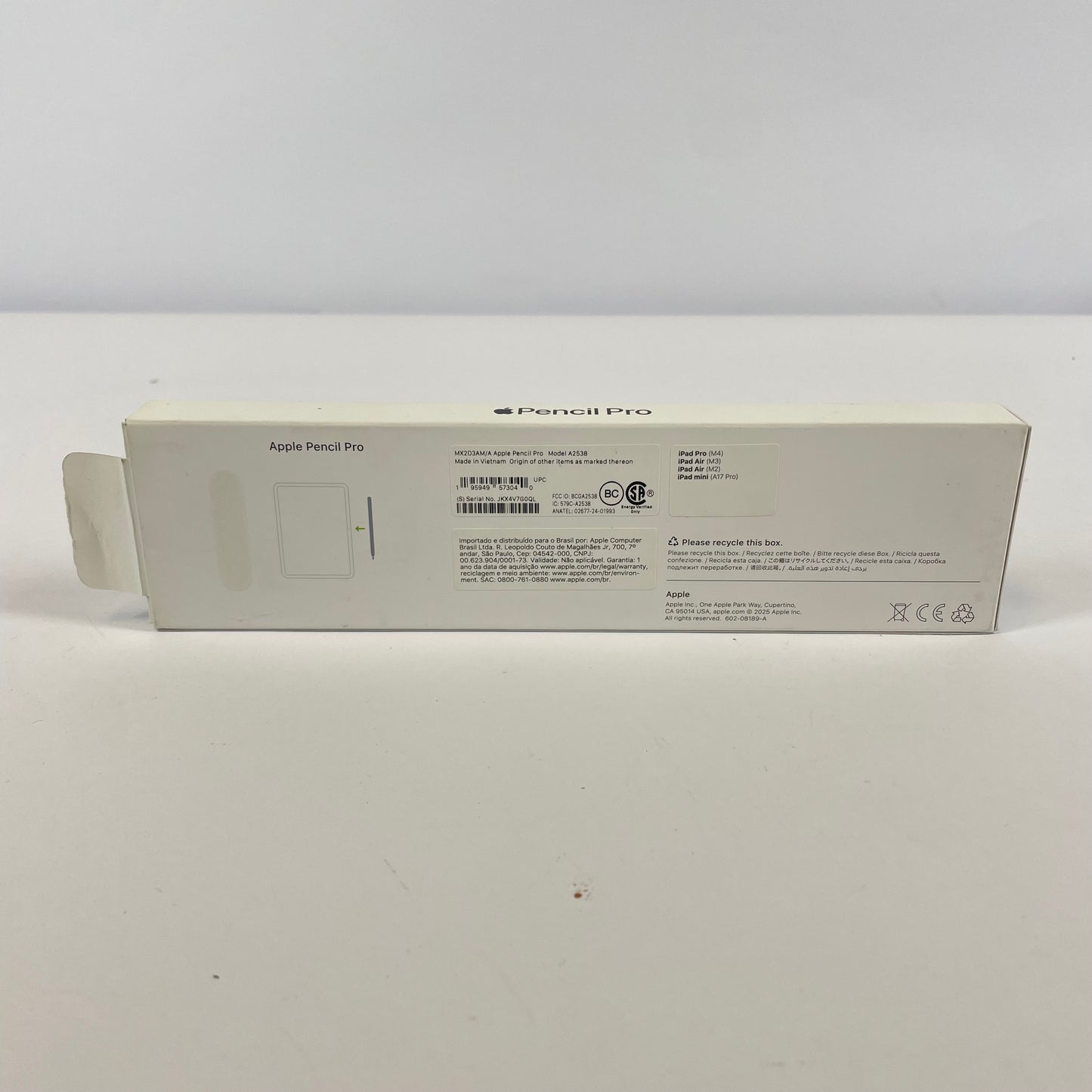 New Apple Pencil Pro MX2D3AM/A White