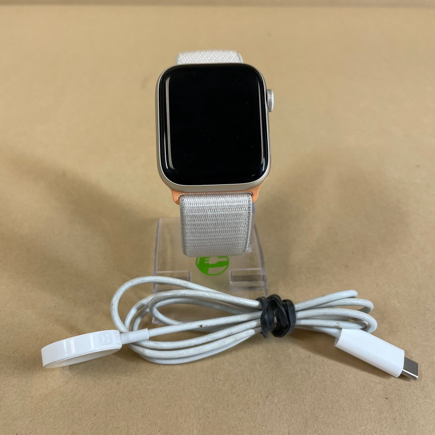 Unlocked Apple Watch SE 2nd Gen 44MM Starlight Aluminum Starlight Sport Band 