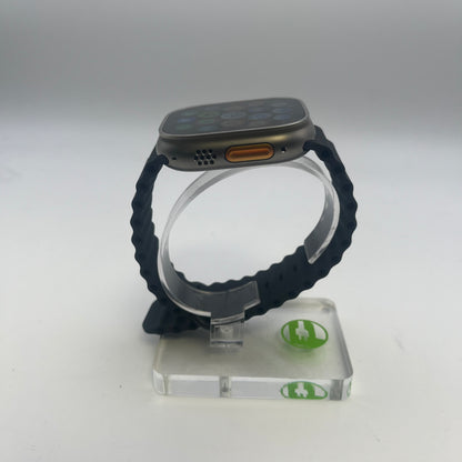 GPS Only Apple Watch Ultra 2 49MM Natural Titanium Black Solo Loop MREP3LL/A
