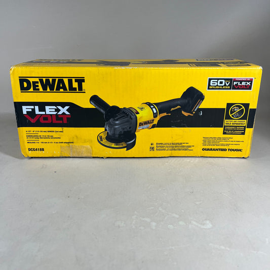 New DeWalt DCG418B 60V 4-1/2 in. (115mm) Small Angle Grinder