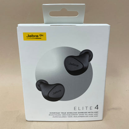 New Jabra Elite 4 Wireless Noise Canceling In-Ear Headphones Gray