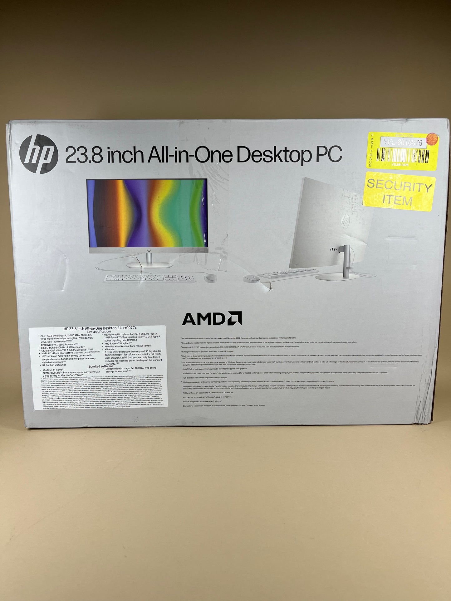 New HP 24-cr0077c 23.8" Ryzen 5 7520U 2.80GHz 8GB RAM