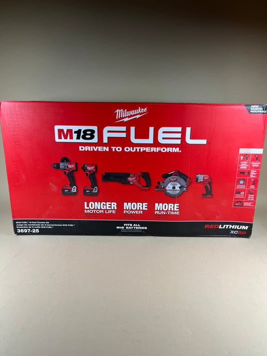 New Milwaukee 3697-25 M12, M18 18V 5 Tool Combo Kit