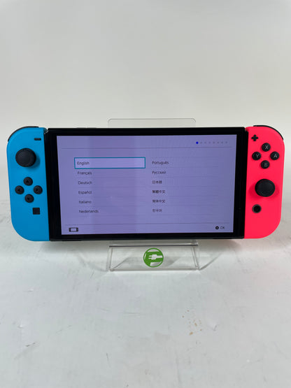 Nintendo Switch OLED Video Game Console HEG-001 Red/Blue
