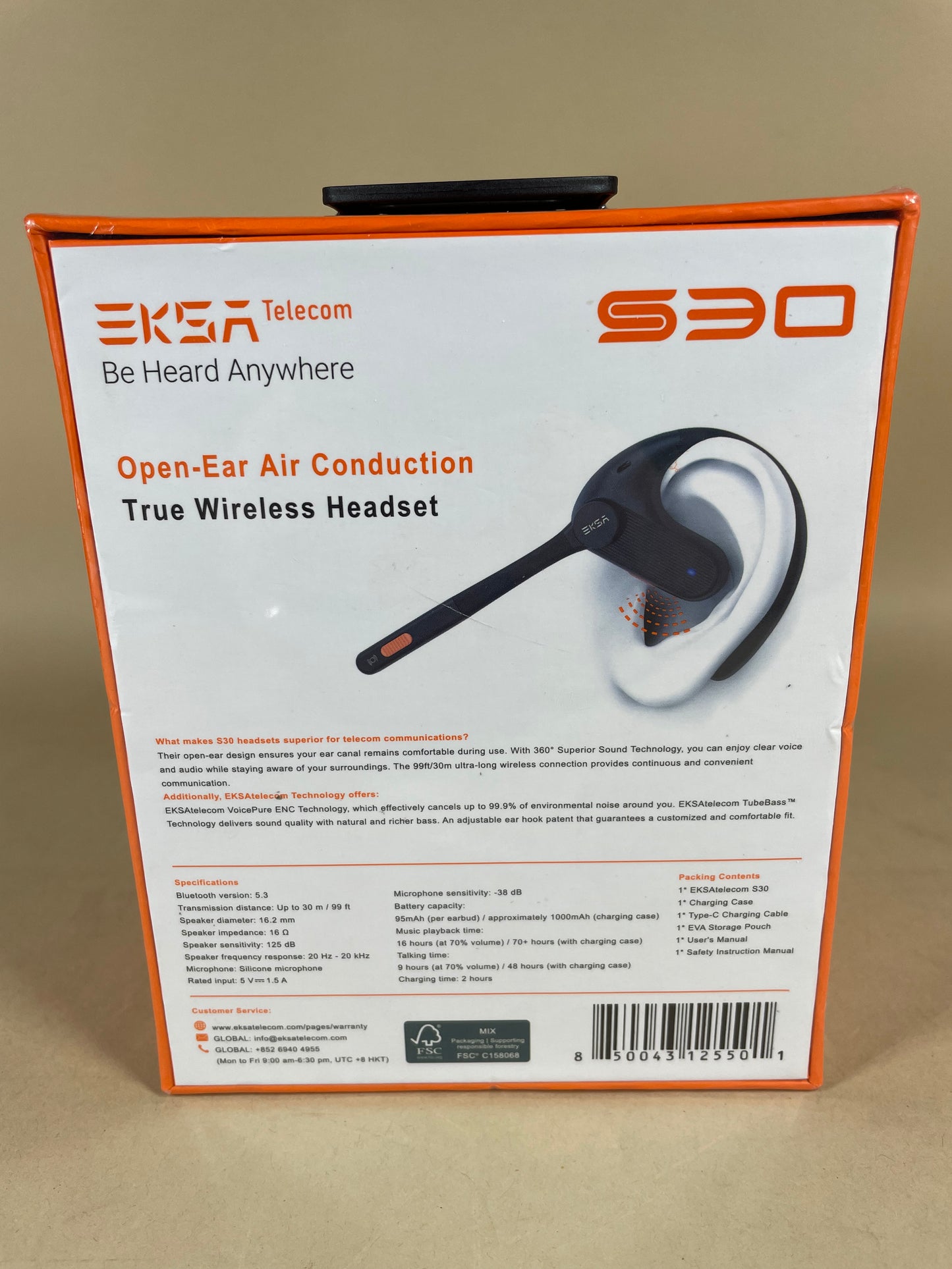 New Eksa S30 True Wireless Headset Black T-AM01-02