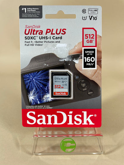 New SanDisk Ultra Plus SDXC UHS-I Card 512GB