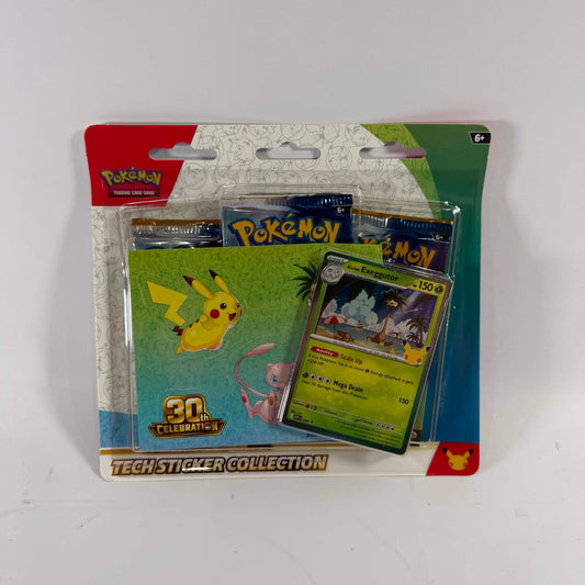 New Pokemon TCG 30th Celebration Tech Sticker Collection (1 of 2 Variety)